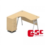 Bàn nhân viên yếm sắt 1.45m HR-BL1450C1Y1